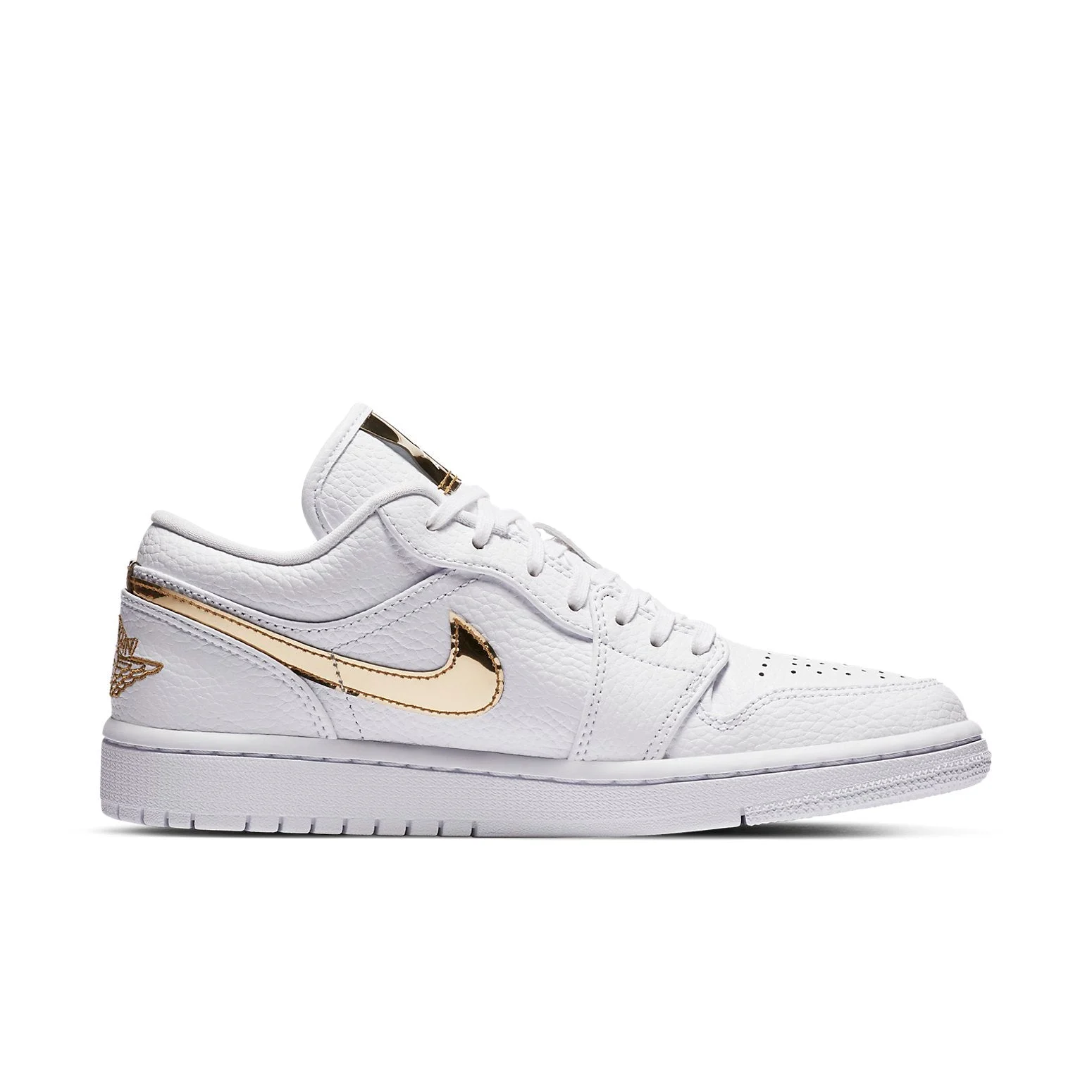 (WMNS) Air Jordan 1 Retro Low ‘White Metallic Gold’ CZ4776-100