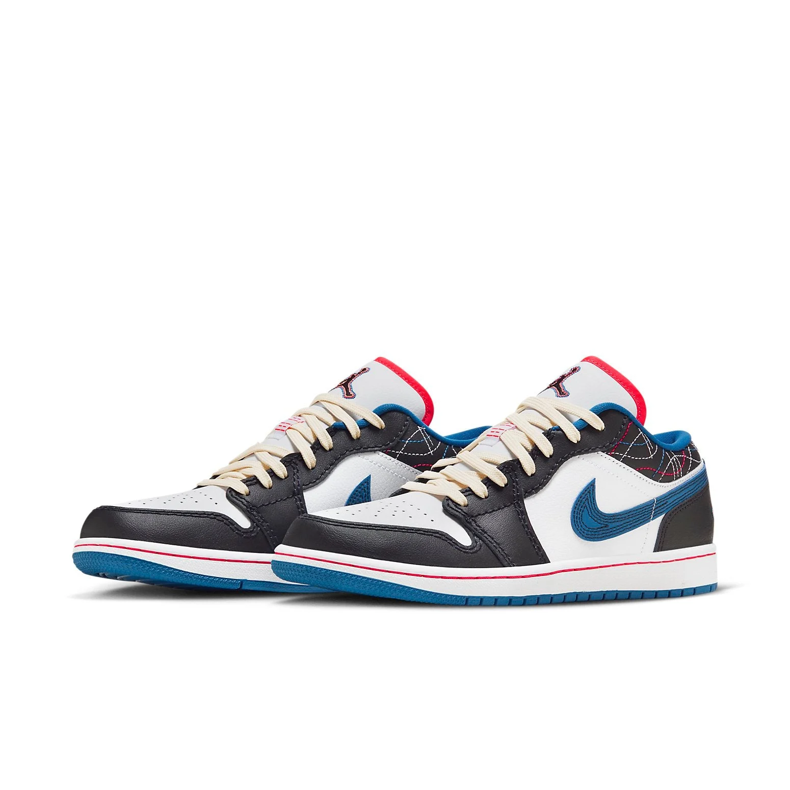 Air Jordan 1 Low ‘White Industrial Blue Siren Red’ FV3622-141