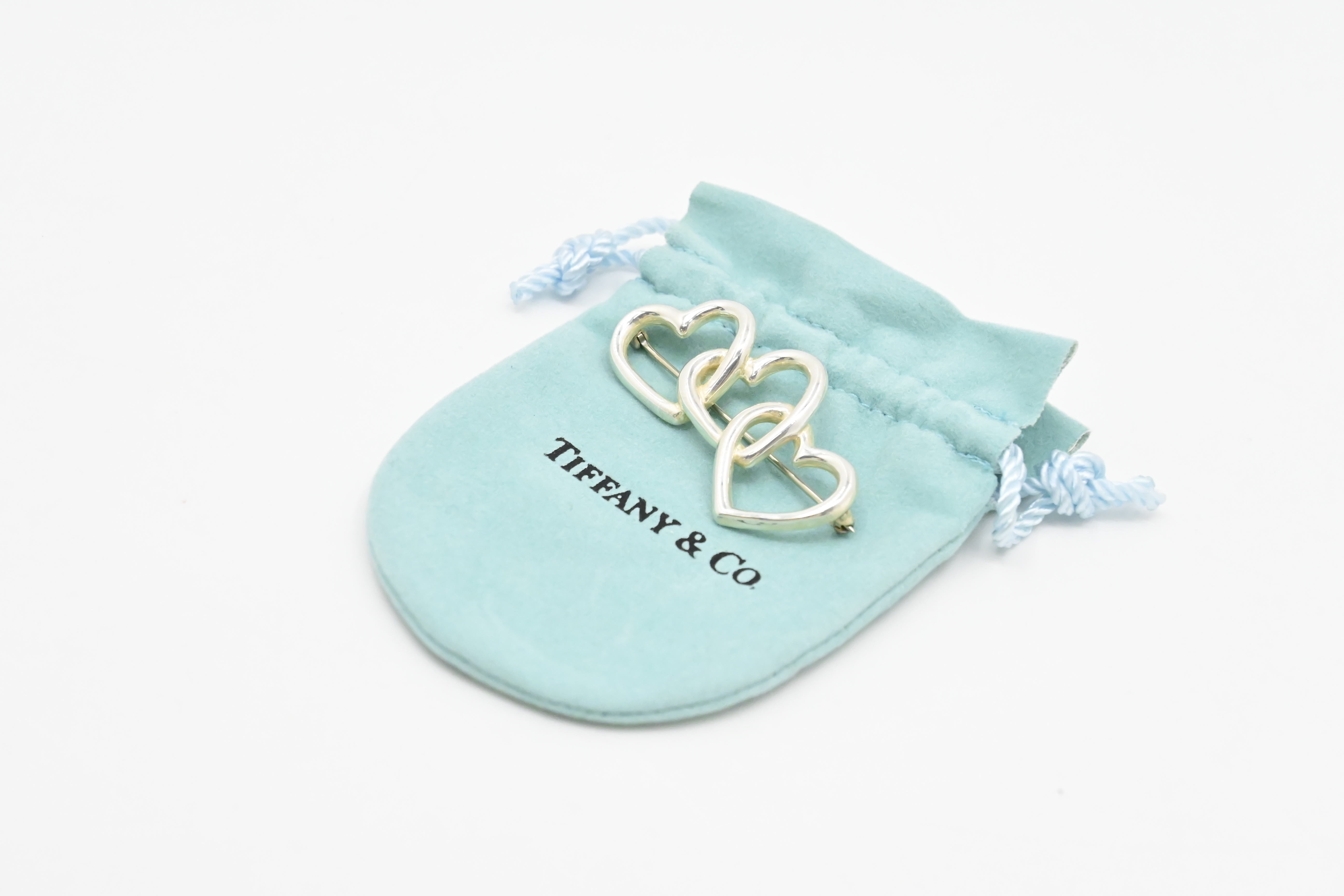 Tiffany & Co. Three Heart Brooch