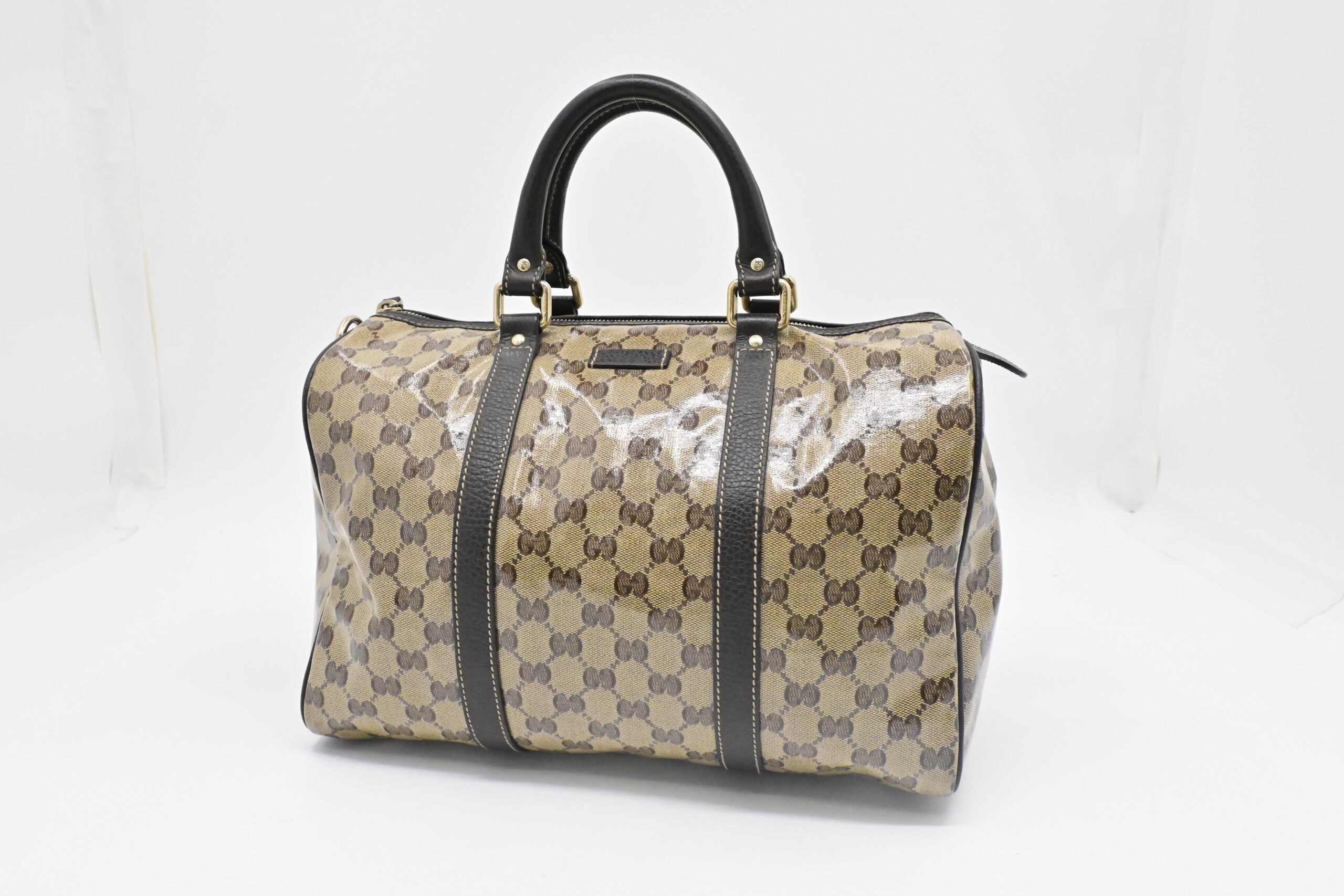 Gucci Boston Bag in Crystal GG Coated Canvas