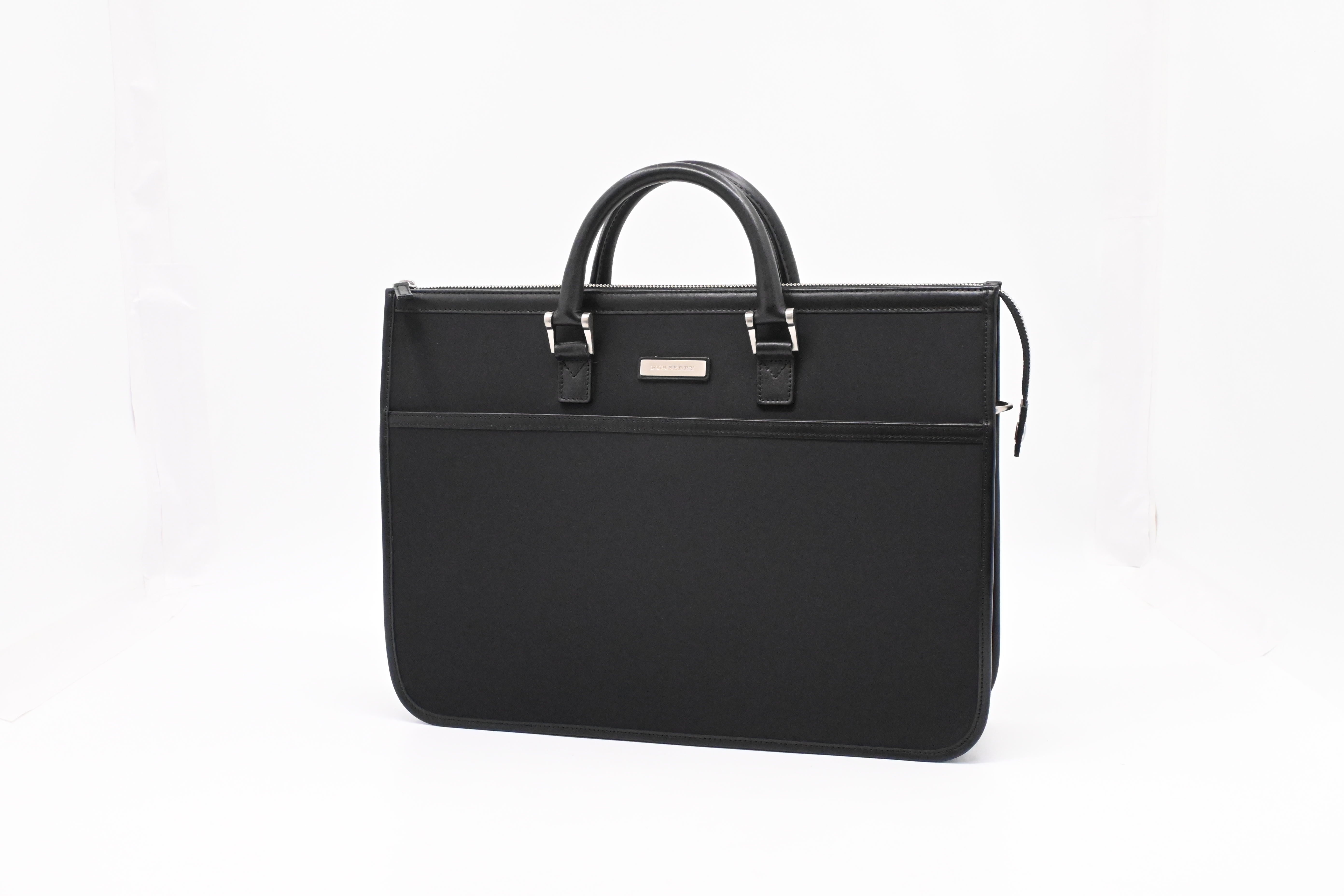 Burberry Business Bag in Black Canvas