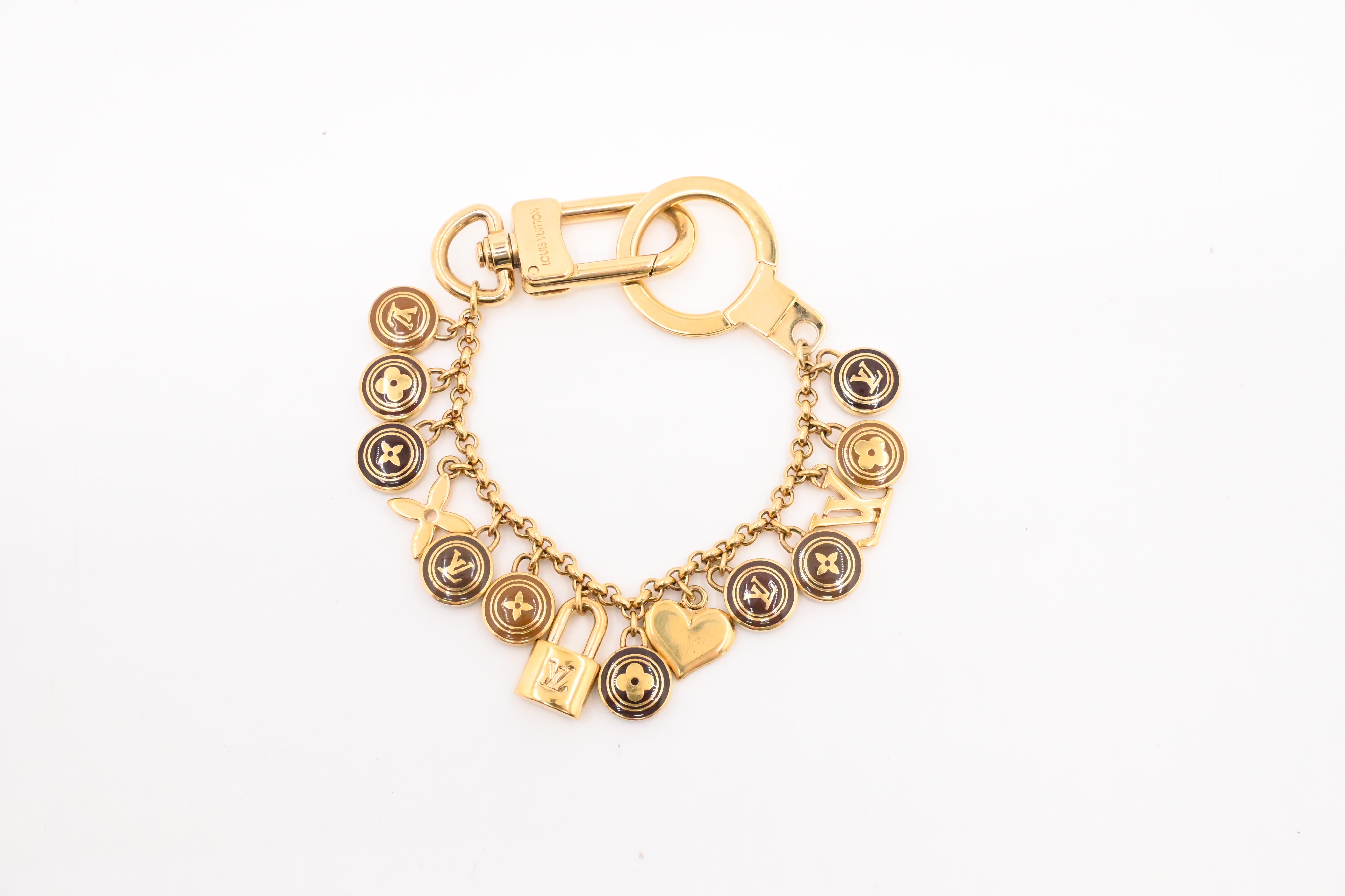Louis Vuitton Porte Cles Chaines Brown Pastilles Bag Charm