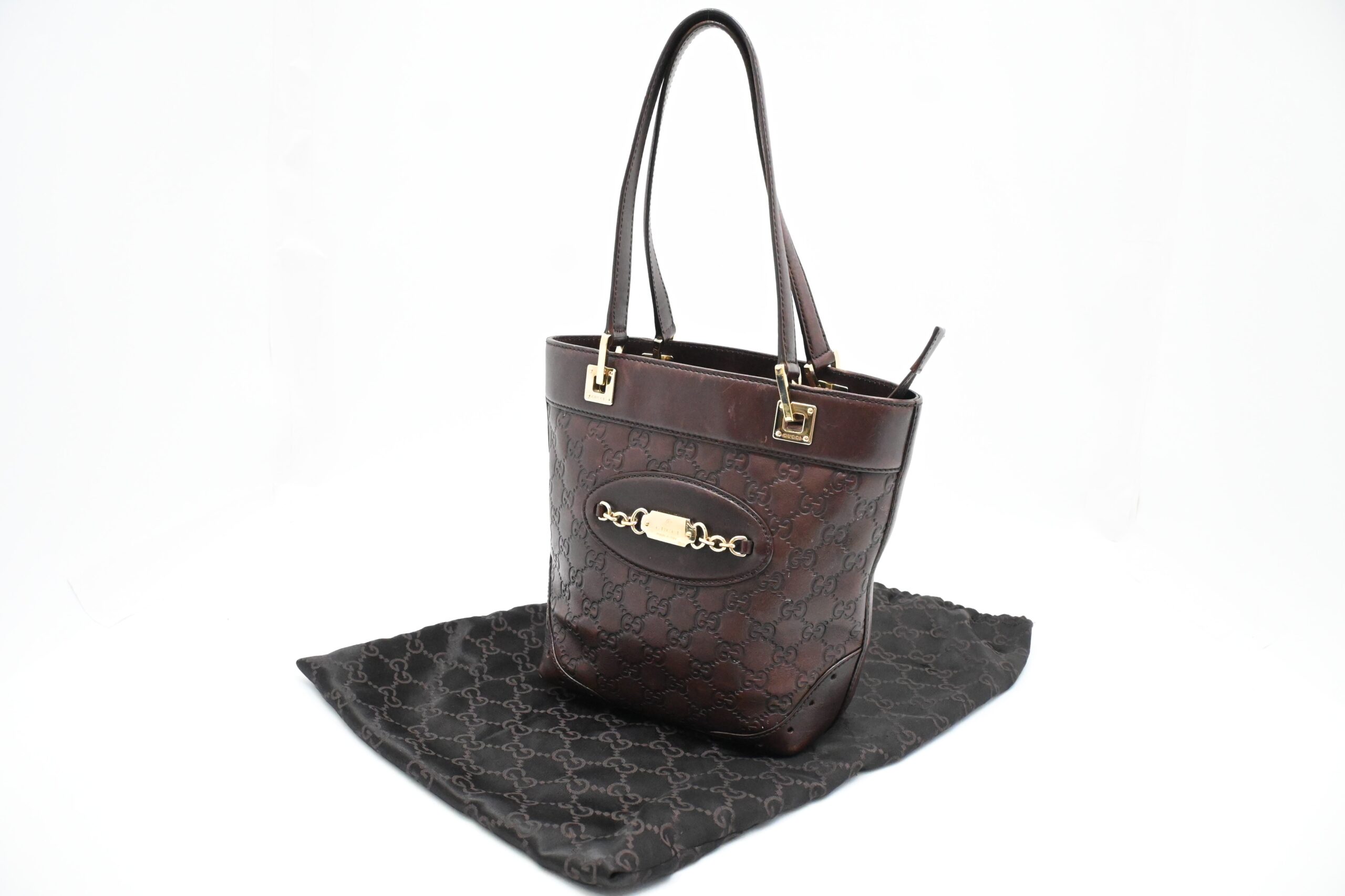 Gucci Hand Tote in Plum Guccissima Leather