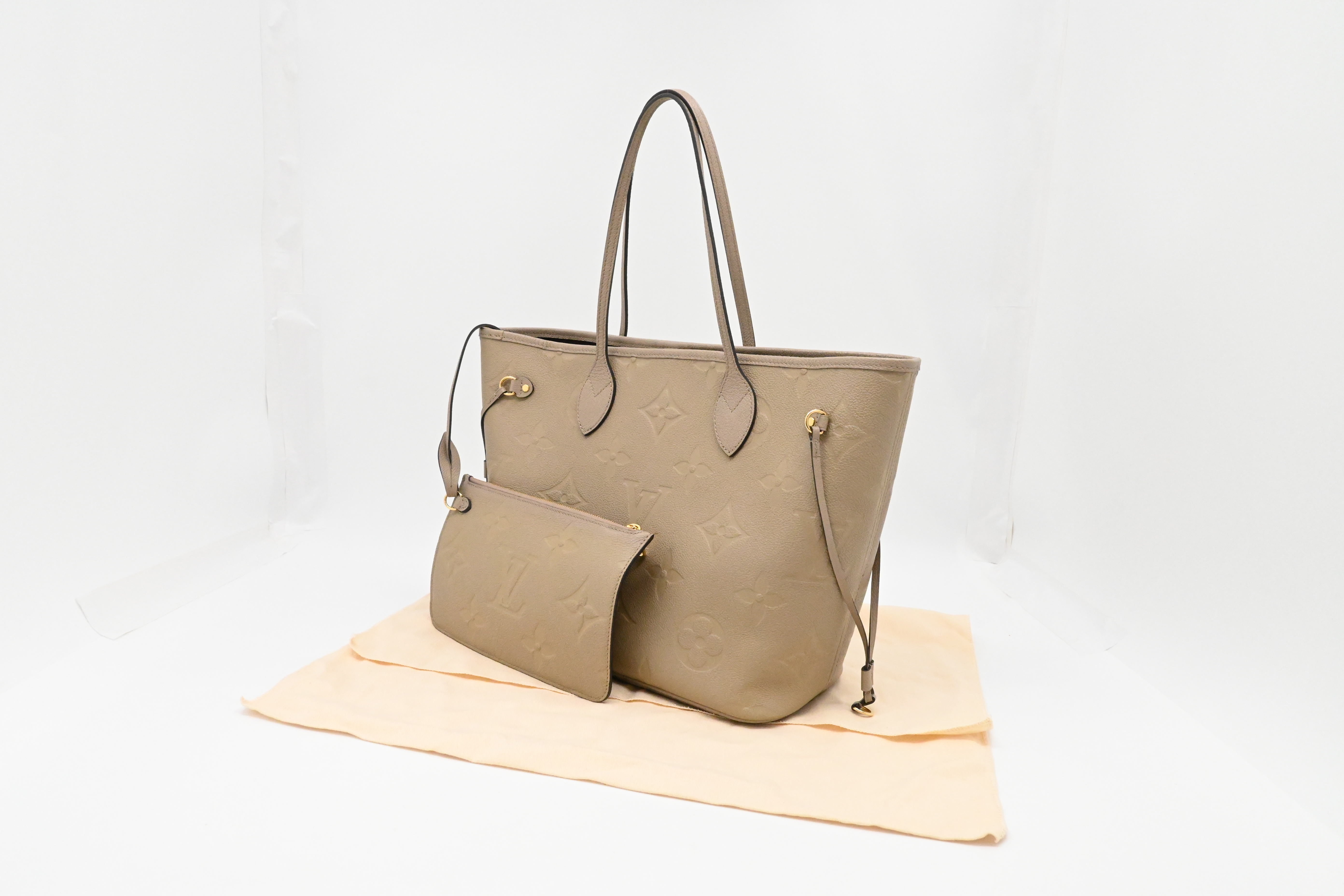 Louis Vuitton Neverfull MM in Turtledove Empreinte Leather